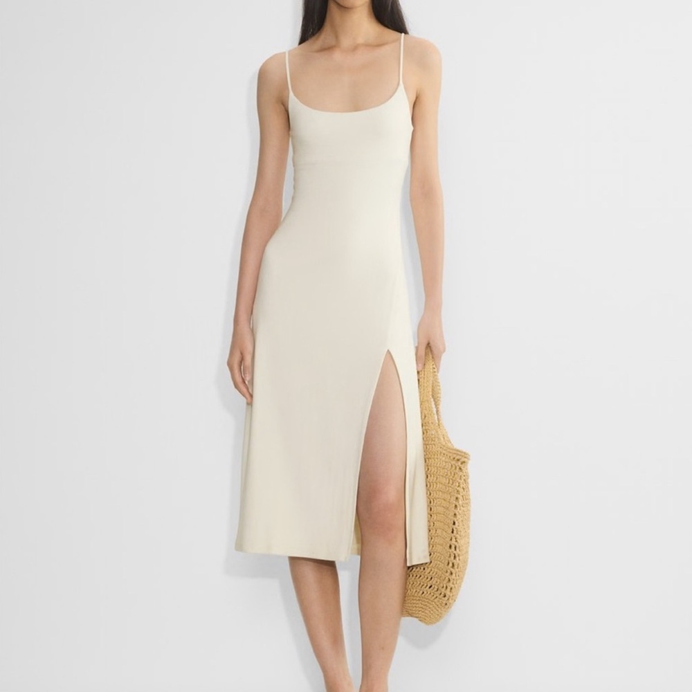 Aritzia Cream Sheath Midi Dress Resort Wear
XS